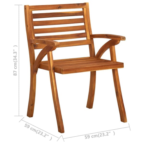 Havestole 3 stk. Massivt akacietræ - Havestol - Havestole - Home & Living