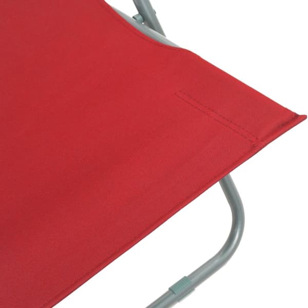 Foldbare strandstole 2 stk. Stål og oxfordstof rød - Strandstol - Strandstole - Home & Living