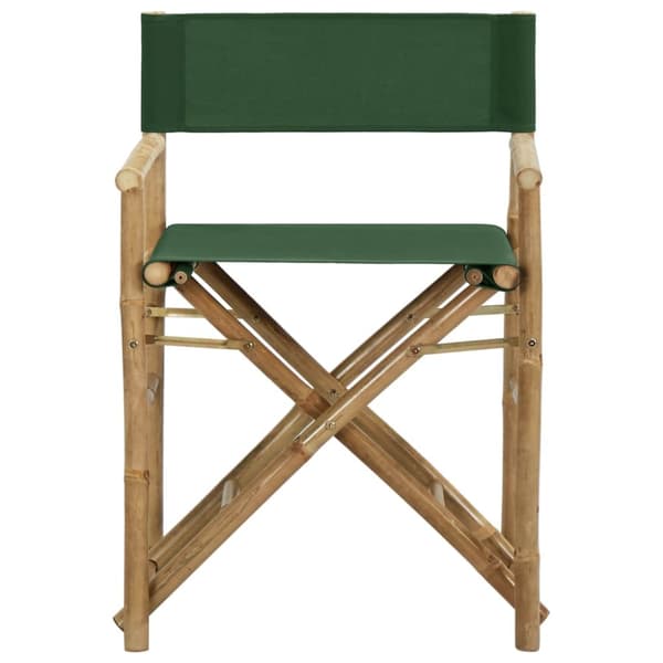 Foldbare instruktørstole 2 stk. Bambus og stof grøn - Instruktørstol - Instruktørstole - Home & Living