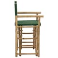 Miniatyrbillede 5 af 10: Foldbare instruktørstole 2 stk. Bambus og stof grøn - Instruktørstol - Instruktørstole - Home & Living