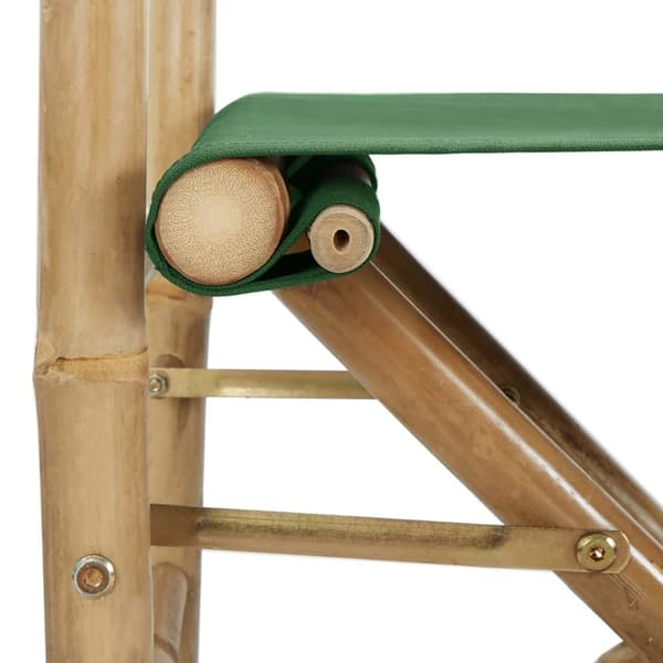 Foldbare instruktørstole 2 stk. Bambus og stof grøn - Instruktørstol - Instruktørstole - Home & Living