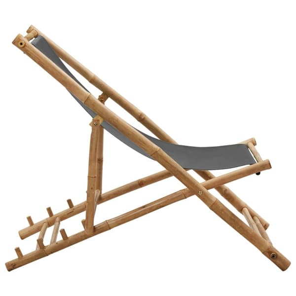 Solstol bambu och kanvas mörkgrå - Solstol - Solstolar - Home & Living