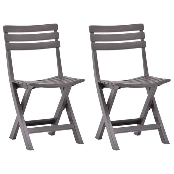 Foldbare havestole 2 stk. Plastik mokkafarvet - Havestol - Havestole - Home & Living