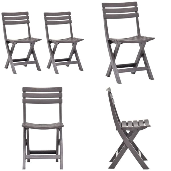 Foldbare havestole 2 stk. Plastik mokkafarvet - Havestol - Havestole - Home & Living