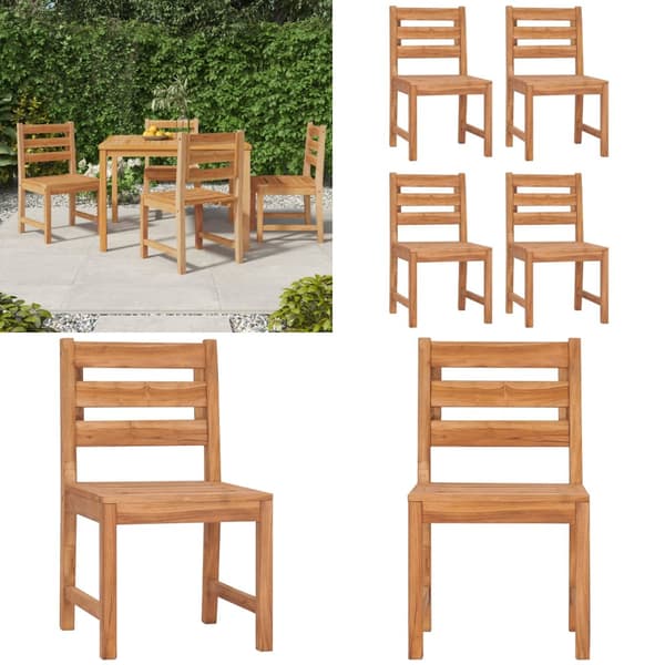 Trädgårdsstolar 4 st massiv teak - Trädgårdsstolar - Utestolar - Home & Living