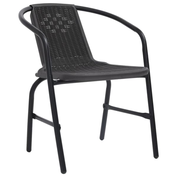 Havestole 2 stk. 110 kg plastikrattan og stål - Havestol - Havestole - Home & Living