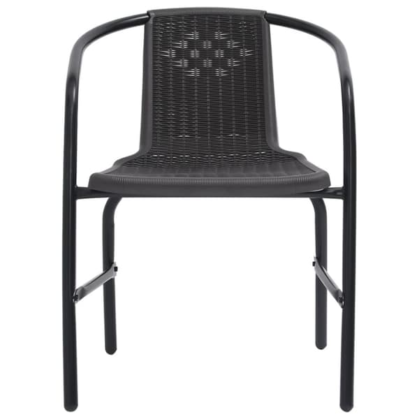 Havestole 2 stk. 110 kg plastikrattan og stål - Havestol - Havestole - Home & Living