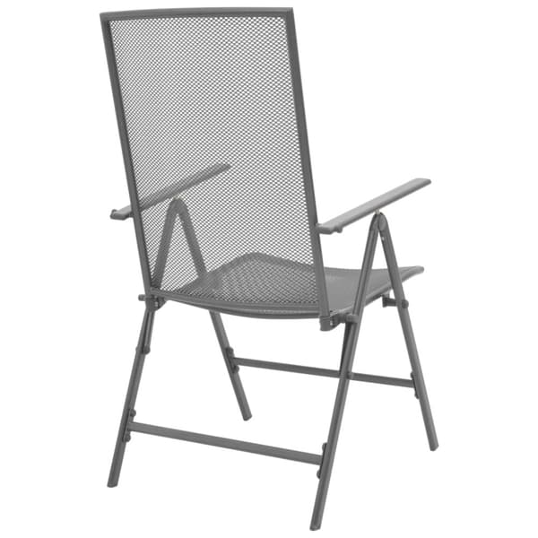Stapelbara trädgårdsstolar 2 st stål grå - Utomhusstol - Utomhusstolar - Home & Living