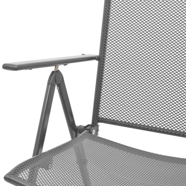 Stapelbara trädgårdsstolar 2 st stål grå - Utomhusstol - Utomhusstolar - Home & Living
