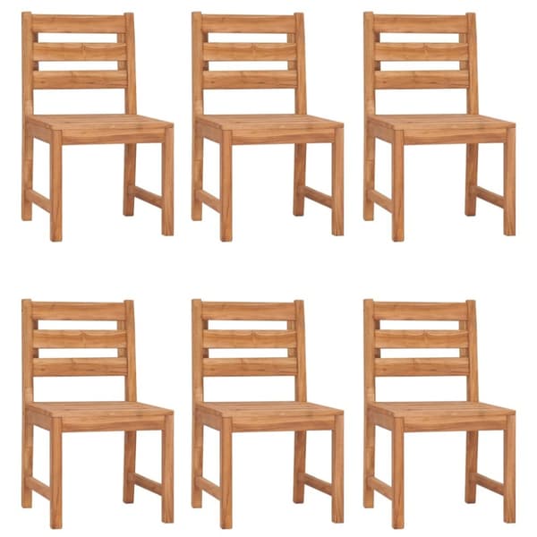 Trädgårdsstolar 6 st massiv teak - Trädgårdsstolar - Utestolar - Home & Living