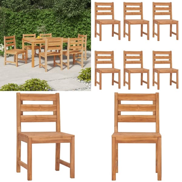 Trädgårdsstolar 6 st massiv teak - Trädgårdsstolar - Utestolar - Home & Living