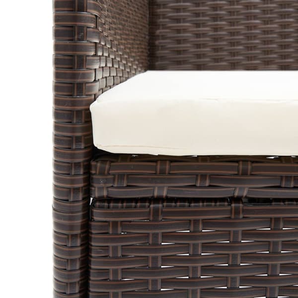 Spisebordsstole til haven 2 stk. Polyrattan brun - Stol - Stole - Home & Living