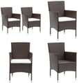 Miniatyrbillede 1 af 9: Spisebordsstole til haven 2 stk. Polyrattan brun - Stol - Stole - Home & Living