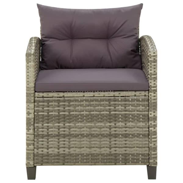 Havestol med hynder polyrattan grå - Havestol - Havestole - Home & Living