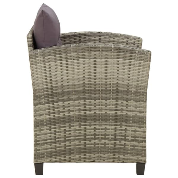 Havestol med hynder polyrattan grå - Havestol - Havestole - Home & Living