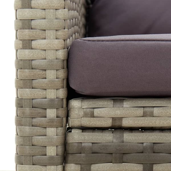 Havestol med hynder polyrattan grå - Havestol - Havestole - Home & Living