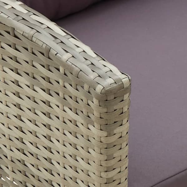 Havestol med hynder polyrattan grå - Havestol - Havestole - Home & Living