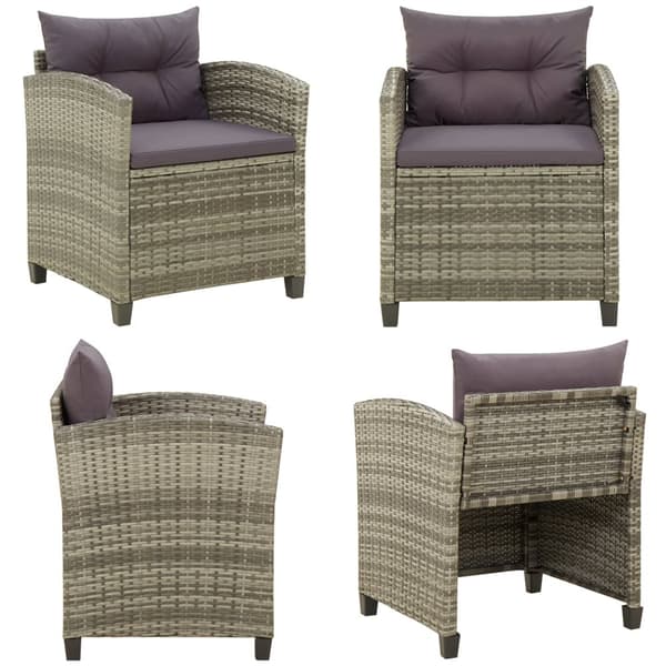 Havestol med hynder polyrattan grå - Havestol - Havestole - Home & Living