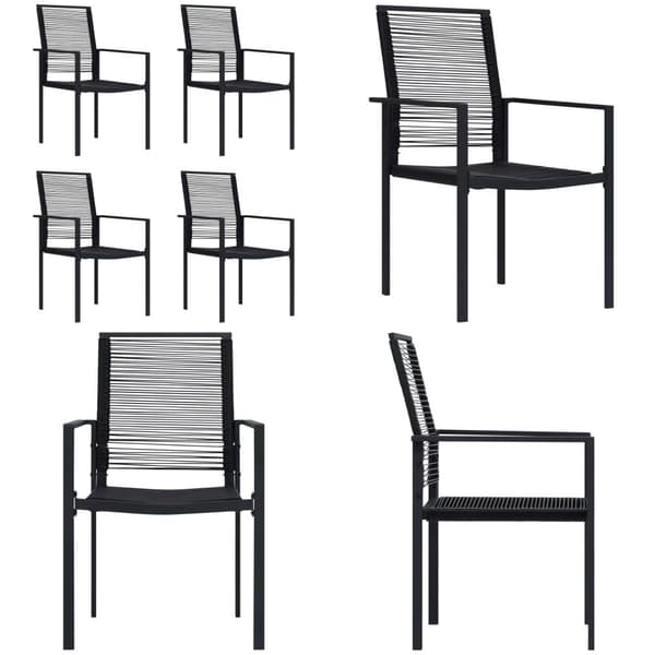 Trädgårdsstolar 4 delar PVC rotting svart - Trädgårdsstol - Trädgårdsstolar - Home & Living