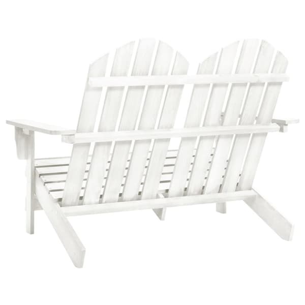 2-personers Adirondack-havestol massivt grantræ hvid - Havestol - Havestole - Home & Living