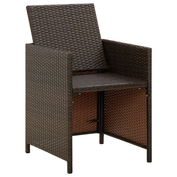 Havestole med hynder 4 stk. Polyrattan brun - Havestol - Havestole - Home & Living