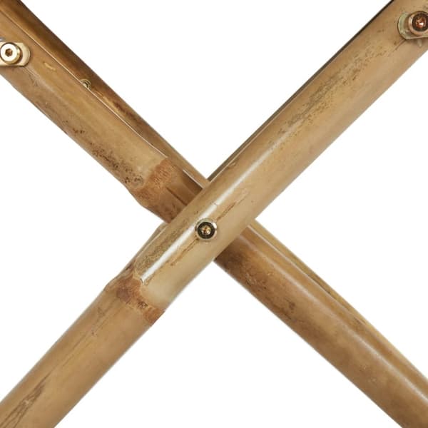 Hopfällbara regissörsstolar 2 st röd bambu och tyg - Regissörsstol - Regissörsstolar - Home & Living