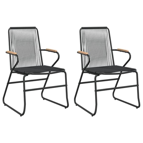 Trädgårdsstolar 2 st svart 58x59x85,5 cm PVC rotting - Adirondackstol - Adirondackstolar - Home & Living