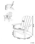 Miniatyrbillede 3 af 8: Dækstol Teak Plastik og Rustfrit Stål 88 x 88 x 75 cm Tilbehør til Altan Terrasse Indretning med Armlæn Skandinavisk Udendørs Retro Stil