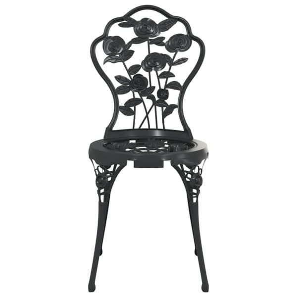 bistrostole 2 stk. støbt aluminium sort