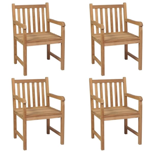 Trädgårdsstolar med ljusgröna dynor 4 st massiv teak