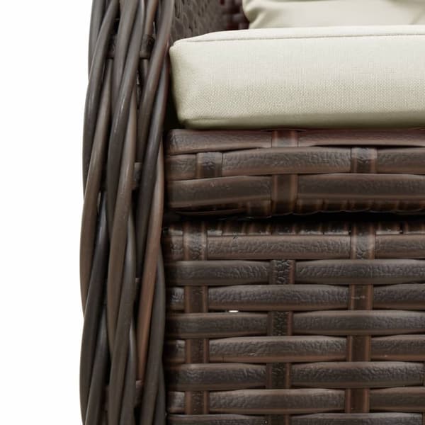 havestole 2 stk. med lænefunktion polyrattan brun