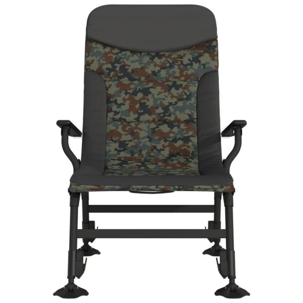 fiskestol med armlæn foldbar camouflage