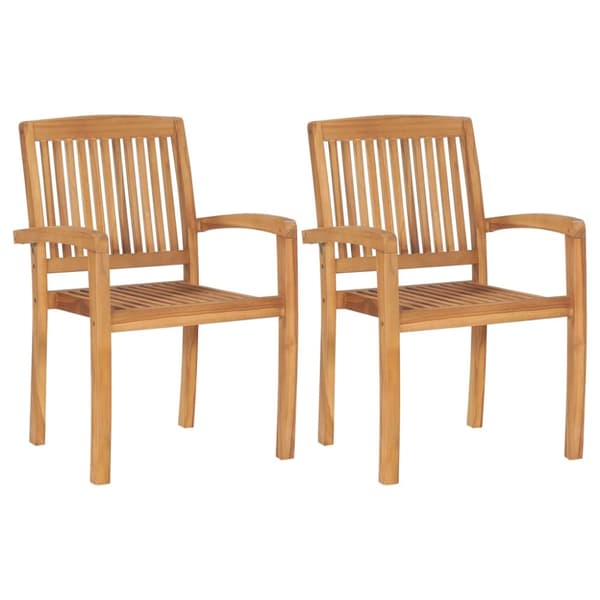 Trädgårdsstolar med beige dynor 2 st massiv teak