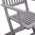 Miniatyrbillede 8 af 10: foldbare havestole 2 stk. med hynder massivt akacietræ