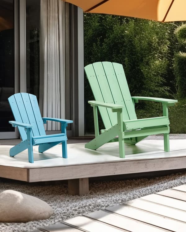 Trädgårdsstol Rosa Plast Trä Väderbeständig Modern Stil