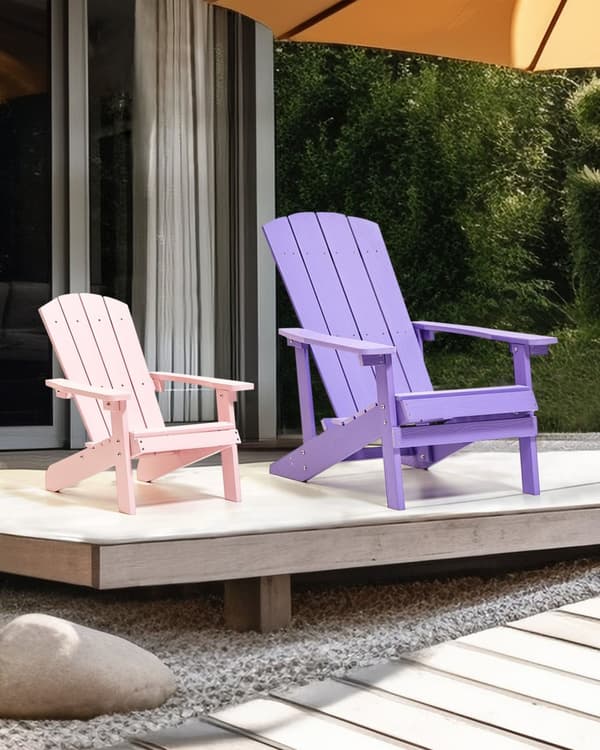 Trädgårdsbarnstol Ljusrosa Plast Trä Väderbeständig Modern Stil