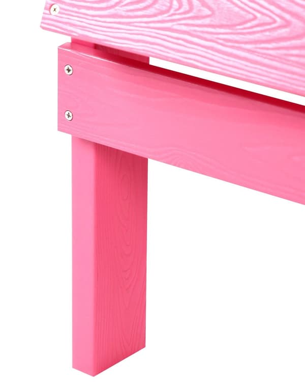 Trädgårdsstol Rosa Plast Trä Väderbeständig Modern Stil