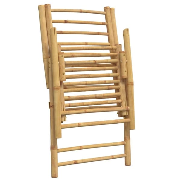 vidaXL positionsstole 2 stk. med hynder foldbar bambus