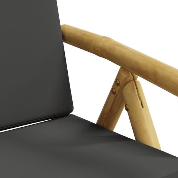 vidaXL positionsstole 2 stk. med hynder foldbar bambus