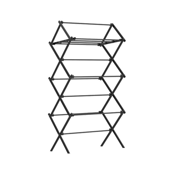 Rootz bærbar campingstol i sort stål - Sammenklappelig strandstol - Letvægts udendørsstol - Stål- og PP-konstruktion - 37 cm x 75 cm x 135,1 cm - Komp