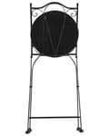 Miniatyrbillede 6 af 9: Klapstol Sort Metal Mosaik Sæt af 2 Franske Havestole til Udendørs Cafe Stole Vintage Bistrostole Design Altanstole