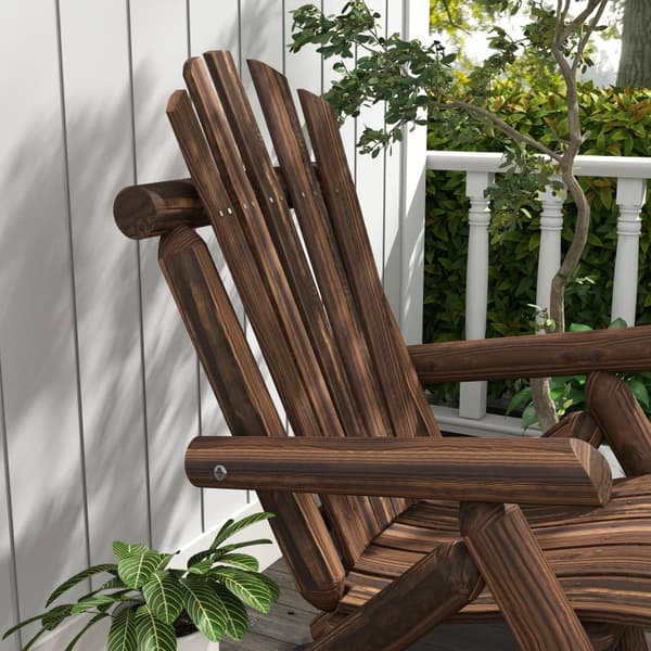 Rootz puutarhatuoli - korkea selkätuoli ulkokäyttöön - Adirondack-tuoli - Ergonominen muotoilu - Säänkestävä - Helppo koota - 83 cm x 68 cm x 101 cm -