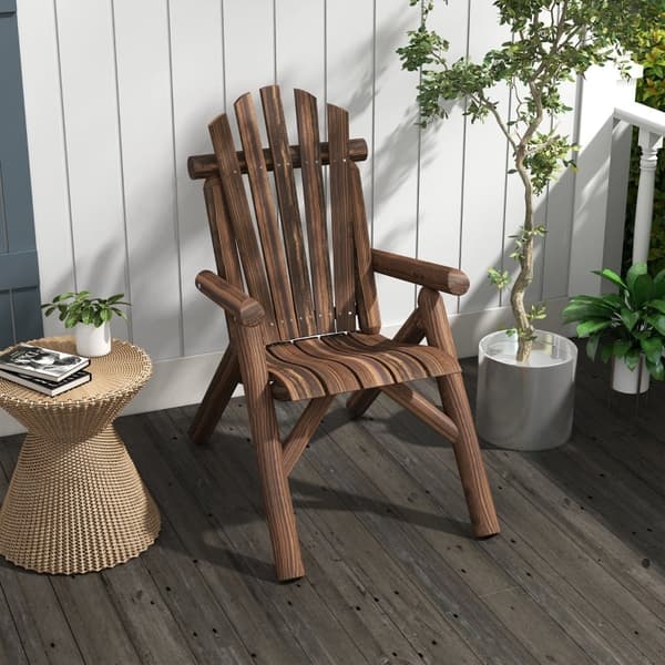 Rootz puutarhatuoli - korkea selkätuoli ulkokäyttöön - Adirondack-tuoli - Ergonominen muotoilu - Säänkestävä - Helppo koota - 83 cm x 68 cm x 101 cm -