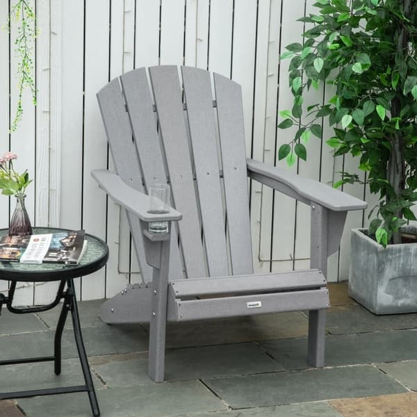Rootz Havestol - Adirondack Stol - Udendørs Lænestol - Ergonomisk design - Vejrbestandig HDPE - 75cm x 87cm x 90cm