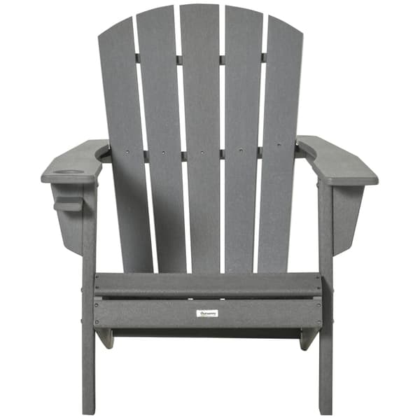 Rootz Havestol - Adirondack Stol - Udendørs Lænestol - Ergonomisk design - Vejrbestandig HDPE - 75cm x 87cm x 90cm