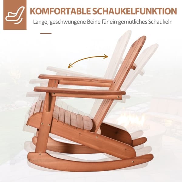 Rootz Adirondack Garden gyngestol - Udendørs gyngestol - Patio gyngestol - Ultimativ komfort - Vejrbestandig - Nem vedligeholdelse - 77 cm x 94 cm x 9