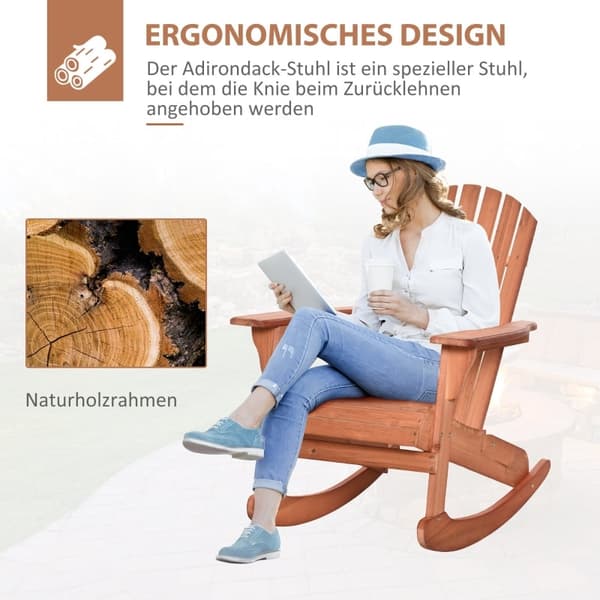 Rootz Adirondack Garden gyngestol - Udendørs gyngestol - Patio gyngestol - Ultimativ komfort - Vejrbestandig - Nem vedligeholdelse - 77 cm x 94 cm x 9