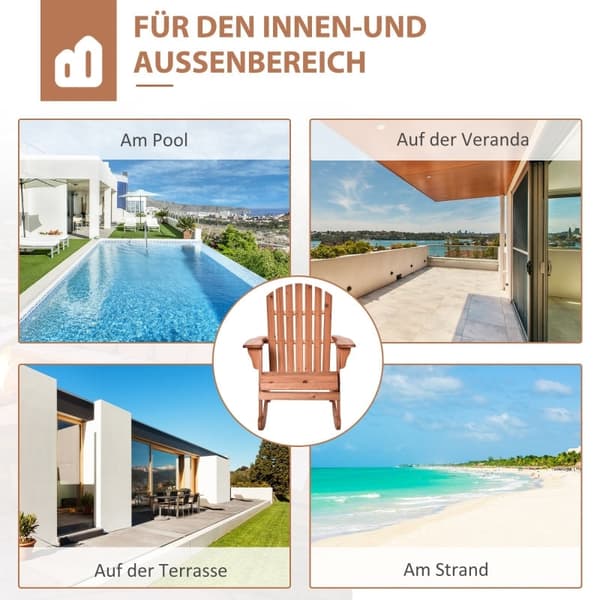 Rootz Adirondack Garden gyngestol - Udendørs gyngestol - Patio gyngestol - Ultimativ komfort - Vejrbestandig - Nem vedligeholdelse - 77 cm x 94 cm x 9