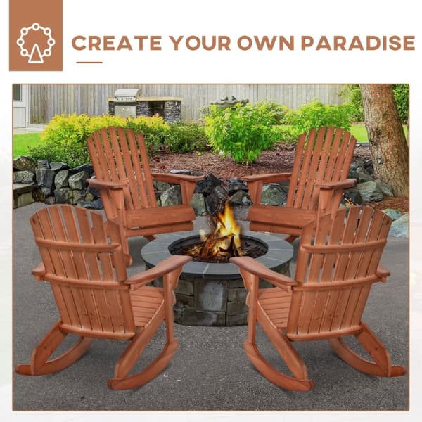 Rootz Adirondack Garden gyngestol - Udendørs gyngestol - Patio gyngestol - Ultimativ komfort - Vejrbestandig - Nem vedligeholdelse - 77 cm x 94 cm x 9