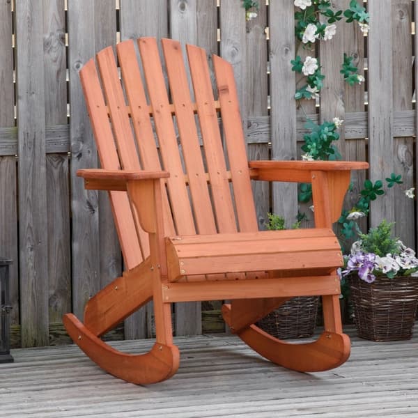 Rootz Adirondack Garden gyngestol - Udendørs gyngestol - Patio gyngestol - Ultimativ komfort - Vejrbestandig - Nem vedligeholdelse - 77 cm x 94 cm x 9